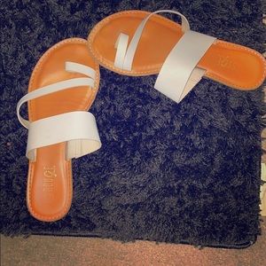 White and Tan sandals